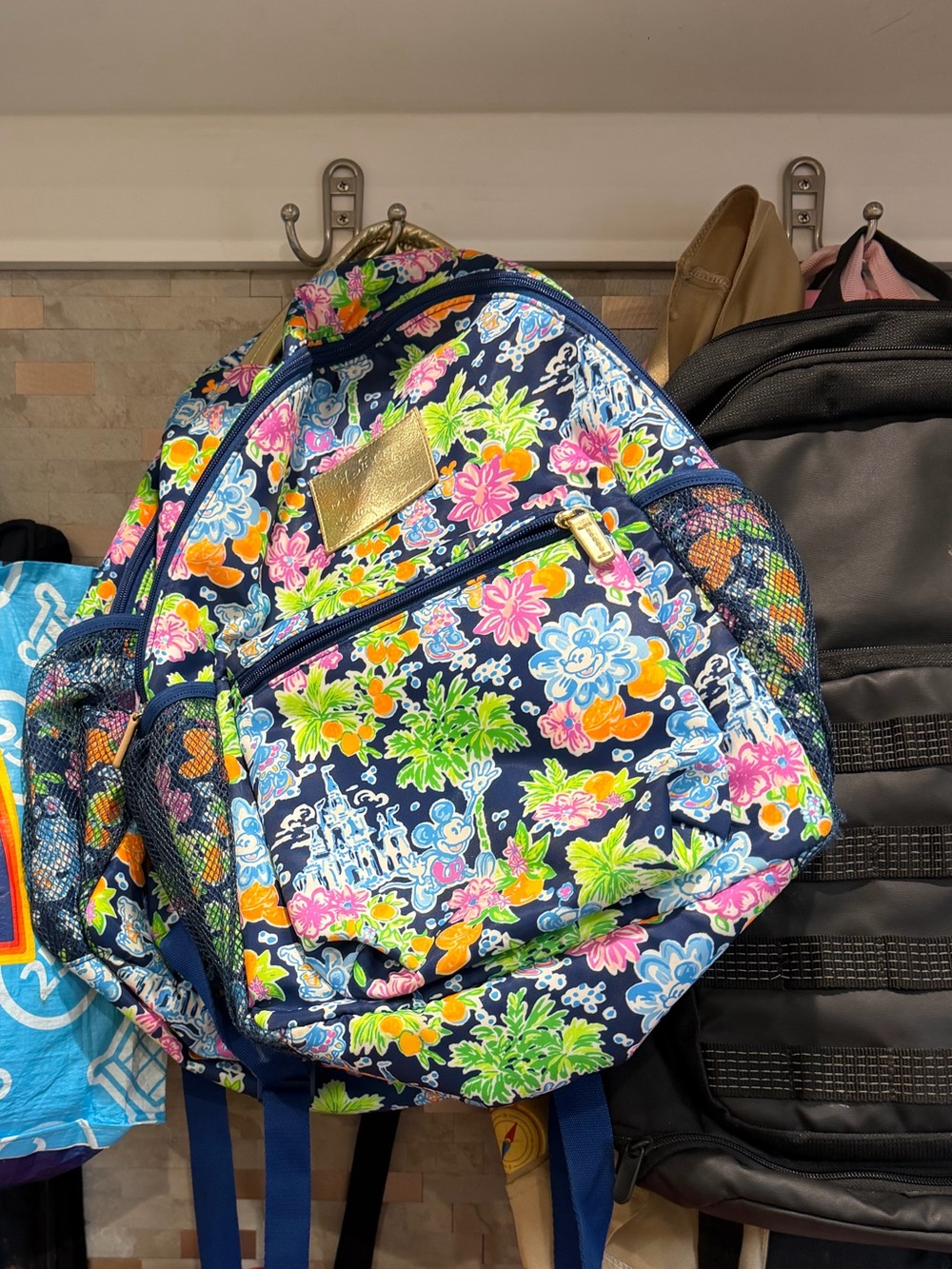 Disney x Lilly Pulitzer Disney Parks Mickey & Minnie Mouse Castle Backpack